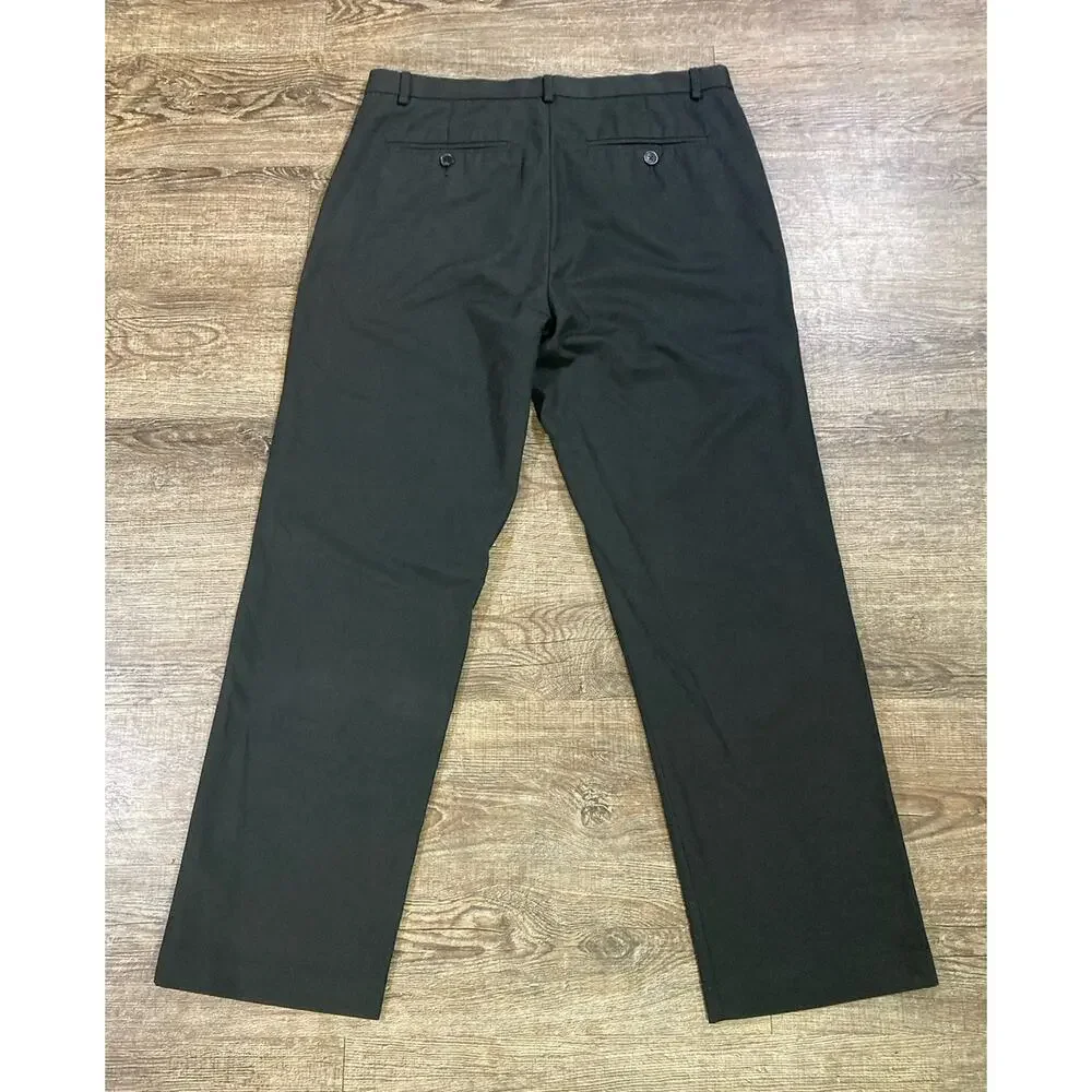 Calvin Klein Men’s Dress Pants Black Flat Front Straight Leg 32x29